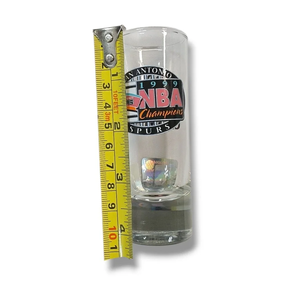 Vintage NBA San Antonio Spurs 1999 Champions‎ Shooter Shot Glass Clear NWT